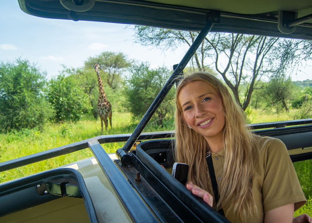 Lion resting during a game drive in northern Tanzania